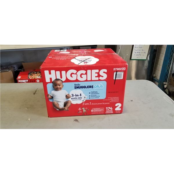 CASE OF HUGGIES SIZE 2 DIAPERS