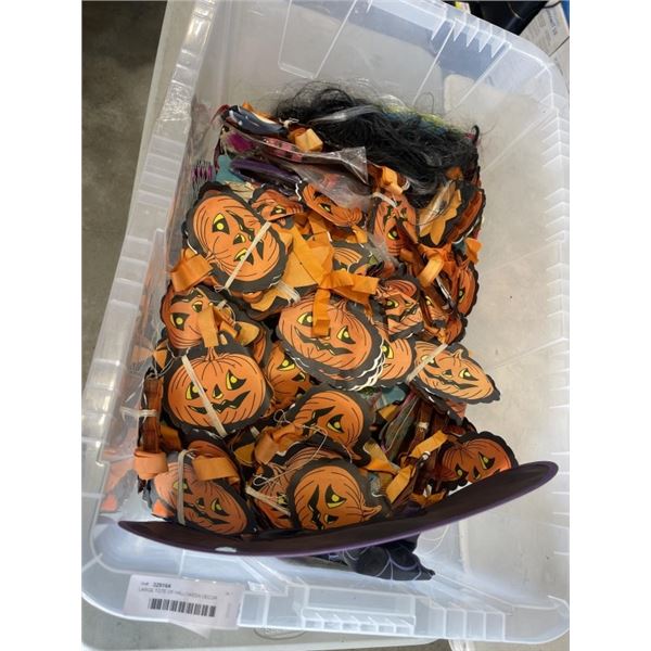 LARGE TOTE OF HALLOWEEN DECOR