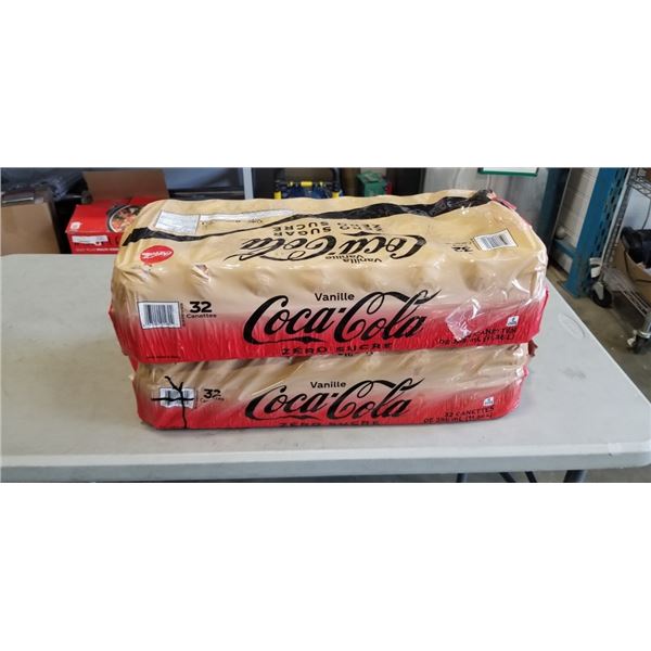 2 FLATS OF 32 CANS COCA-COLA VANILLA -  MAY BE MISSING SOME
