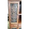 Image 3 : ANTIQUE 4 DOOR CABINET WITH CAST IRON AND GLASS DOORS