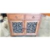 Image 4 : ANTIQUE 4 DOOR CABINET WITH CAST IRON AND GLASS DOORS