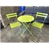 Image 1 : GREEN METAL BISTRO SET