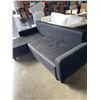 Image 2 : SMALL BLACK SECTIONAL W/ PULLOUT BED