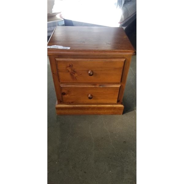 WOOD 2 DRAWER NIGHT STAND