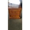Image 1 : WOOD 2 DRAWER NIGHT STAND