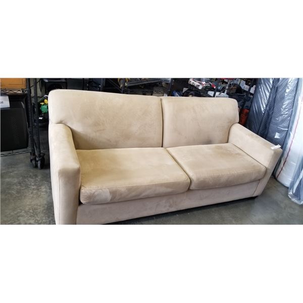 BROWN MICROFIBER SOFA