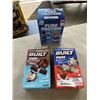 Image 1 : 3 BOXES OF INDIVIDUALLY SEALED PROETIN BARS - BOXES MISSING FEW BARS EACH