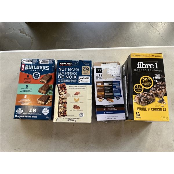 4 BOXES OF INDIVIDUALLY SEALED GRONALA  BARS - BOXES MISSING FEW BARS EACH