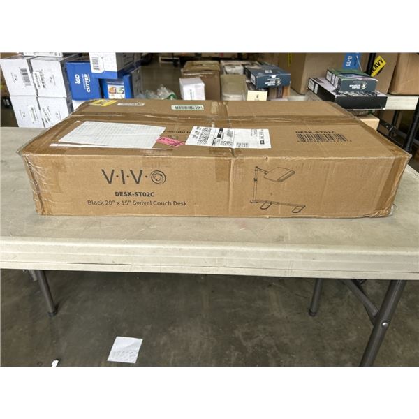 VIVO BLACK 20" X 15" SWIVEL COUCH DESK