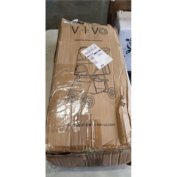VIVO BLACK FOUR WEEL PET STROLLER