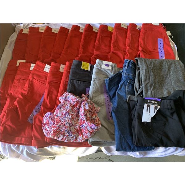 LOT OF NEW WOMEN'S SHORTS AND PANTS SIZE 4