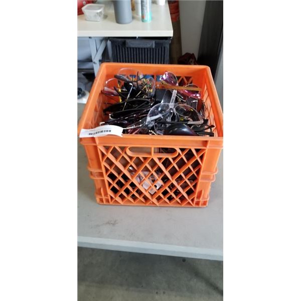 CRATE FULL OF ASSORTED GLASSES