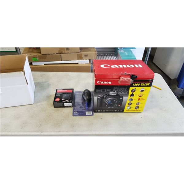 CANON EOS REBEL DIGITAL CAMERA W/ NEW ACCESSORIES