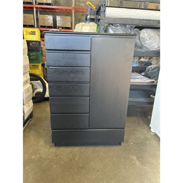 BLACK WARDROBE W/ 7 DRAWERS