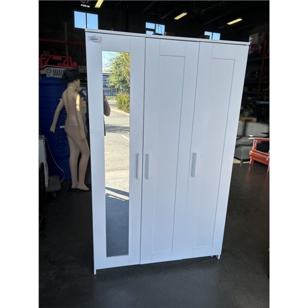 WHITE THREE DOOR WARDROBE