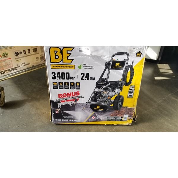 BE POWER EQUIPMENT PRESSURE WASHER. WORKING. MISS WAND AND BONUS TOOLS. RETAILS $599.99