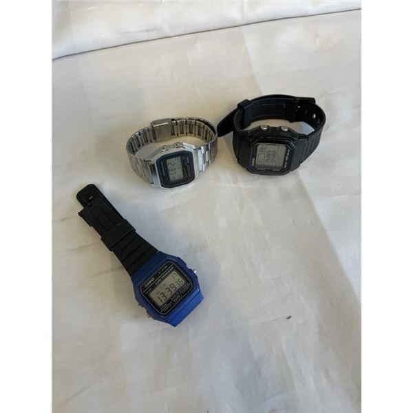 3 MENS CASIO DIGITAL WATCHES