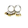 Image 1 : STERLING SILVER NATURAL CITRINE PORTUGUESE DROP CUT EARRINGS, W/A $850.00. CITRINE IS THE BIRTHSTONE