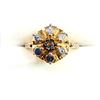 Image 4 : GOLD PLATED STERLING SILVER NATURAL GARNET  WITH CZ RING, SIZE 8, W/A $700.00. GARNET IS THE BIRTHST