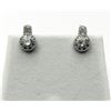Image 1 : STERLING SILVER NATURAL WHITE QUARTZ WITH CZ EARRINGS, W/A $400.00.