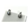 Image 3 : STERLING SILVER NATURAL WHITE QUARTZ WITH CZ EARRINGS, W/A $400.00.