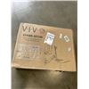 Image 1 : VIVO SILVER SIT TO STAND SINGLE MONITOR WALL MOUNT WORKSTATION