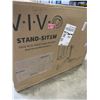 Image 2 : VIVO SILVER SIT TO STAND SINGLE MONITOR WALL MOUNT WORKSTATION