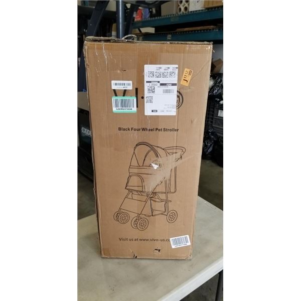 VIVO BLACK FOUR WEEL PET STROLLER