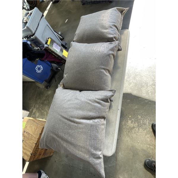 3 19" x 19" WOOL FILLED THROW PILLOWS