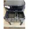 Image 2 : T-FAL DUAL EASY FRY & GRILL 8.7QT AIR FRYER - TESTED WORKING, RETAIL $299