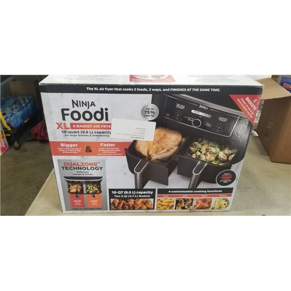 NINJA FOODI XL 4-IN-1 10QT DUALZONE AIR FRYER - TESTED WORKING, RETAIL $269