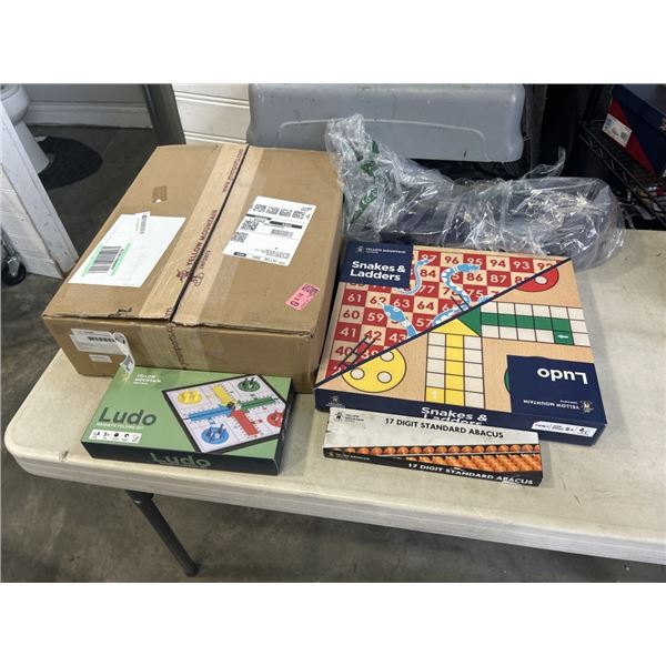 YELLOW MOUNTAIN CHINESE MAHJONG SET IN HARD CASE, AND MAHJONG PLAY MAT,  AND LUDO/SNAKES AND LADDERS