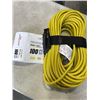 Image 1 : 100 FOOT HEAVY DUTY LIGHTED YELLOW 3 OUTLET EXTENSION CORD. 12AWG/3C