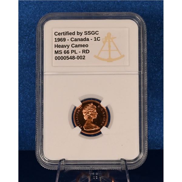 Canada 1969 1 Cent SSGC MS 66 PL RD Heavy Cameo