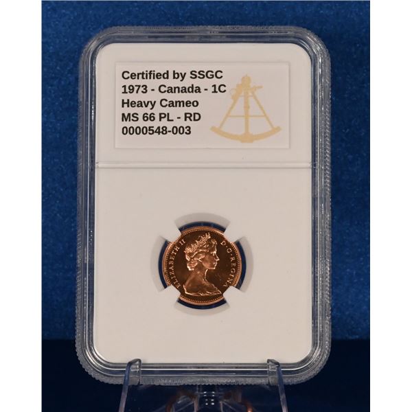 Canada 1973 1 Cent SSGC MS 66 PL RD Heavy Cameo
