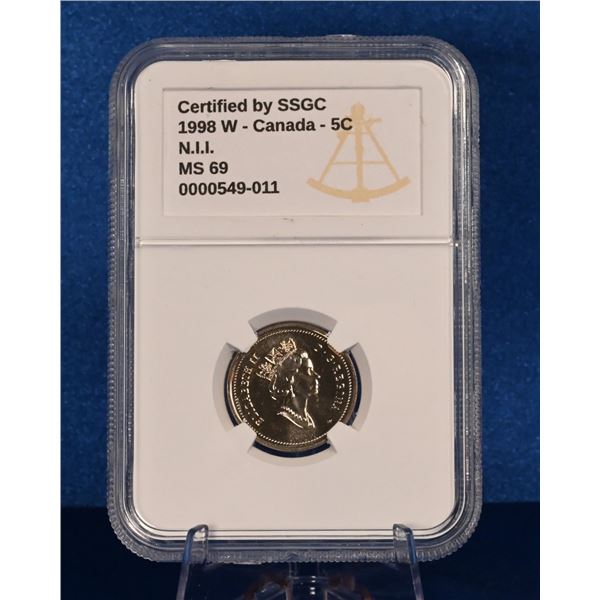 Canada 1998W 5 Cent SSGC MS 69 N.I.I