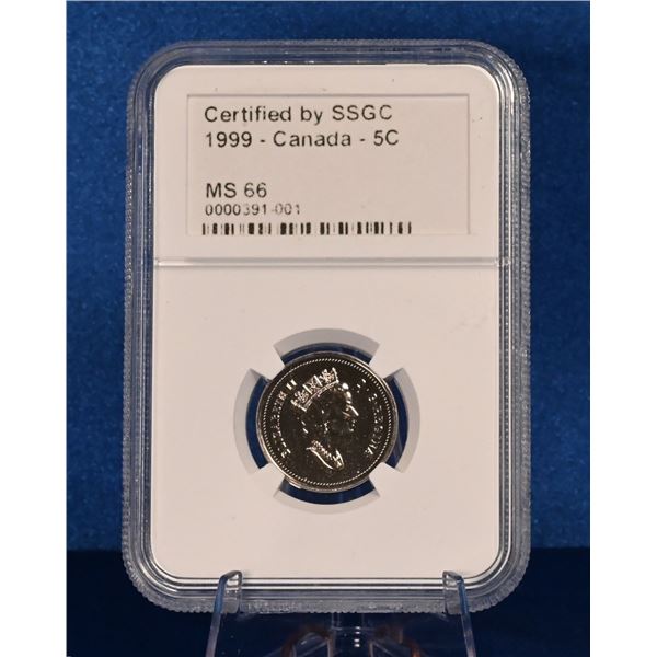 Canada 1999 5 Cent SSGC MS 66
