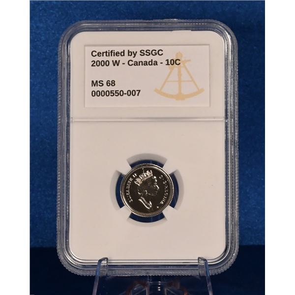 Canada 2000W 10 Cent SSGC MS 68