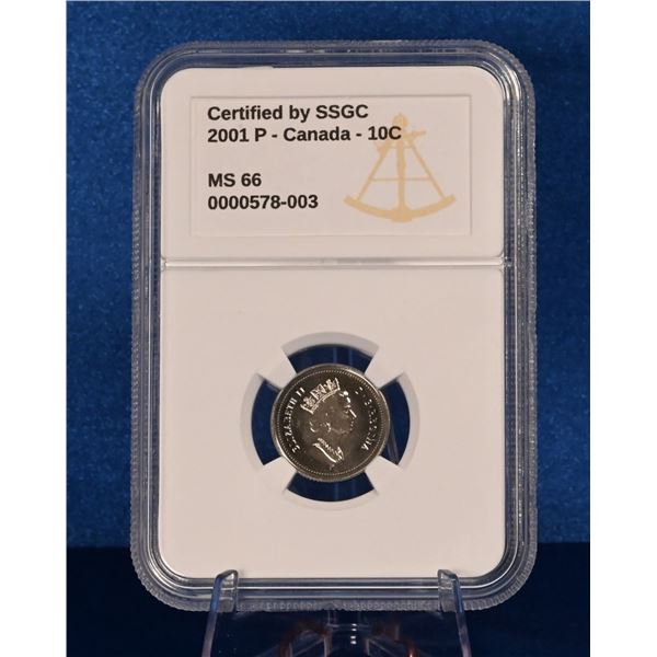 Canada 2001P 10 Cent SSGC MS 66