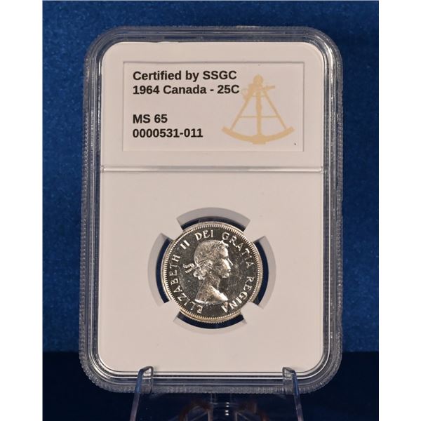 Canada 1964 25 Cent SSGC MS 65