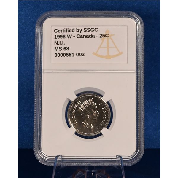 Canada 1998W 25 Cent SSGC MS 68 N.I.I