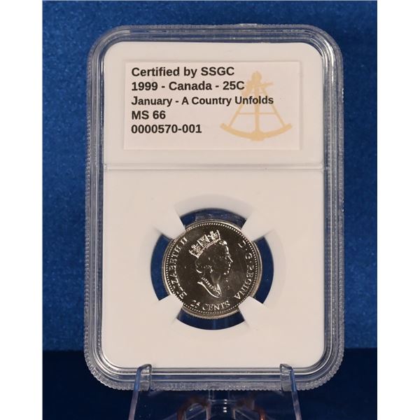 Canada 1999 25 Cent SSGC MS 66 January