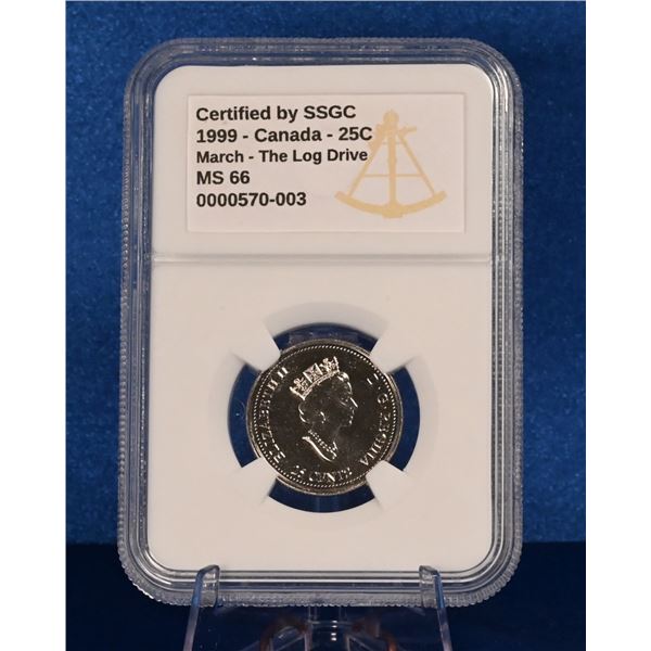 Canada 1999 25 Cent SSGC MS 66 March