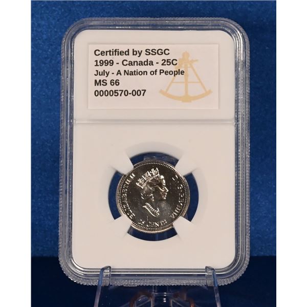 Canada 1999 25 Cent SSGC MS 66 July