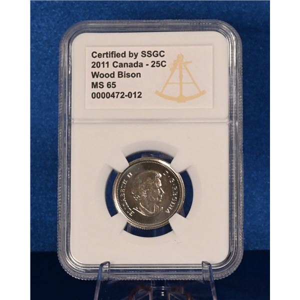 Canada 2011 25 Cent SSGC MS 65 Wood Bison