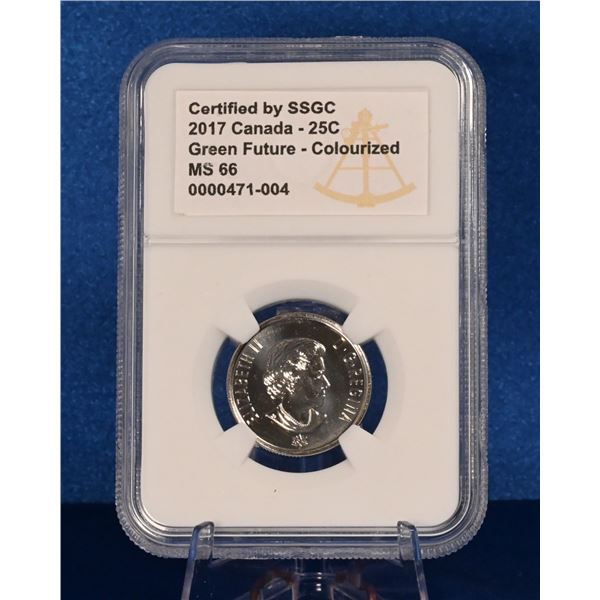 Canada 2017 25 Cent SSGC MS 66 Green Future Colourized (150 Years)