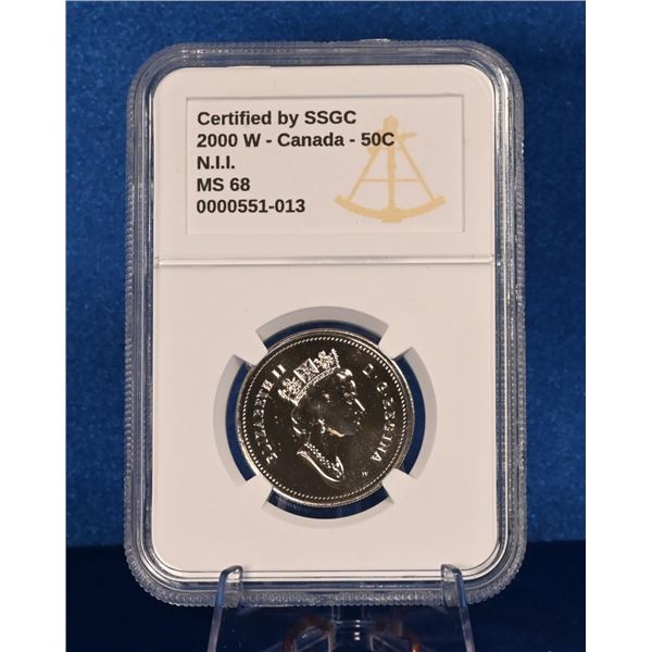 Canada 2000W 50 Cent SSGC MS 68 N.I.I