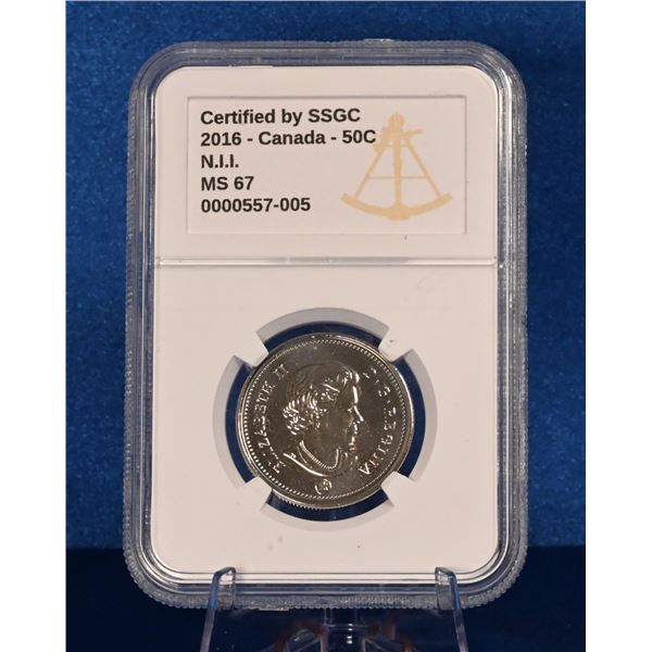 Canada 2016 50 Cent SSGC MS 67 (N.I.I)