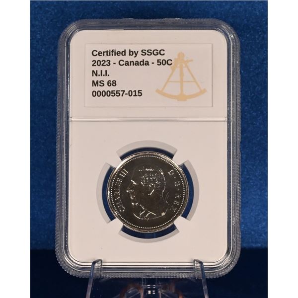 Canada 2023 King Charles 50 Cent SSGC MS 68 (N.I.I)