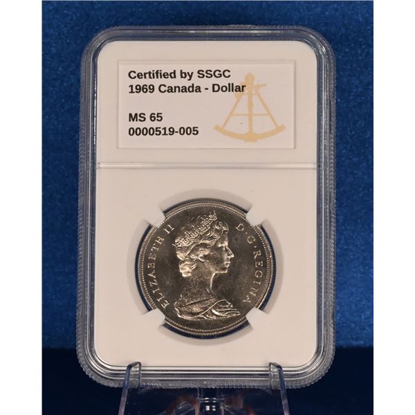 Canada 1969 1 Nickel Dollar SSGC MS 65